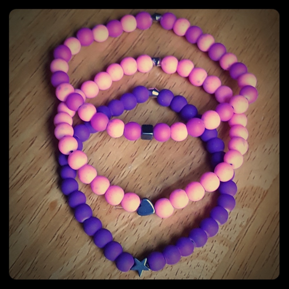 📛Bright Colorful Bracelet Trio. Fashion Jewelry.